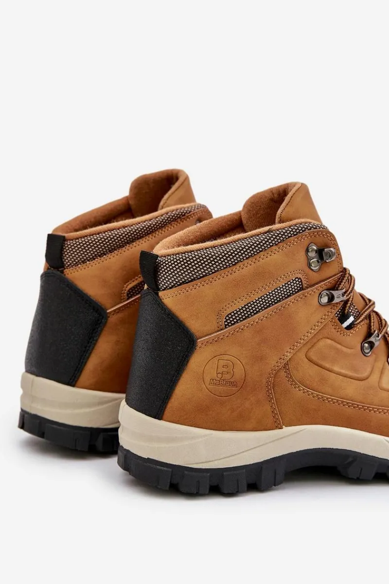 Online Ocieplane Trapery Buty Trekkingowe Męskie McBraun Camel Męskie Obuwie Trekkingowe Męskie|Botki Męskie
