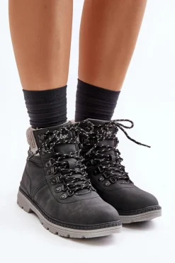 Discount Lee Cooper Ocieplane Trapery Damskie LCJ-24-03-3043 Czarne Czarny