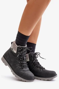 Discount Lee Cooper Ocieplane Trapery Damskie LCJ-24-03-3043 Czarne Czarny