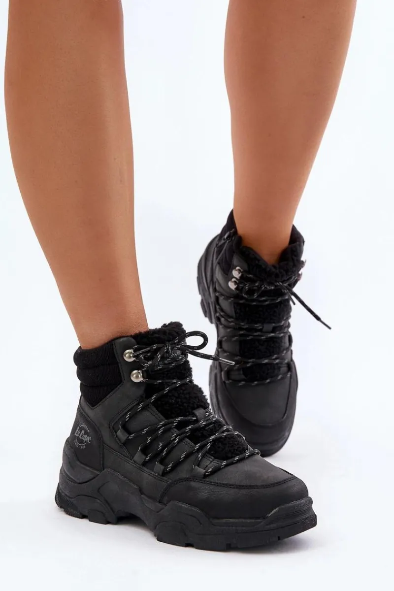 Outlet Lee Cooper Ocieplane Trapery Damskie LCJ-24-03-3060L Czarne