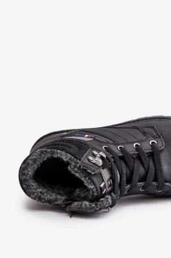 Boto Ocieplane Trapery Męskie McBraun Czarne Czarny