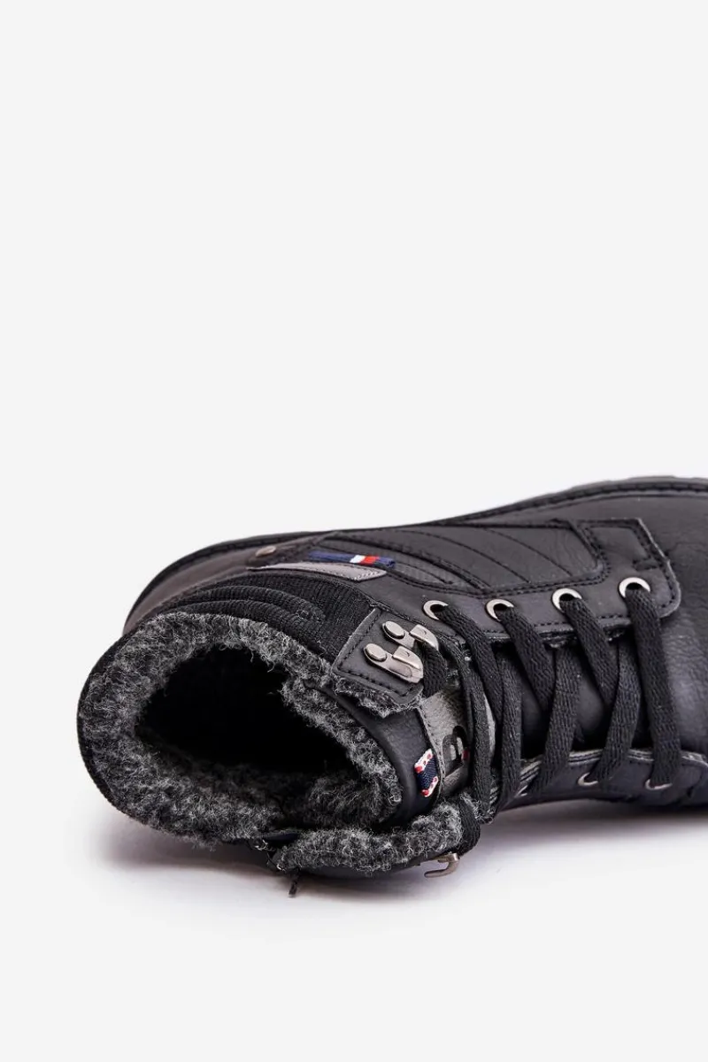 Boto Ocieplane Trapery Męskie McBraun Czarne Czarny