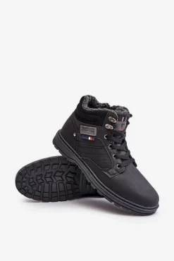 Boto Ocieplane Trapery Męskie McBraun Czarne Czarny