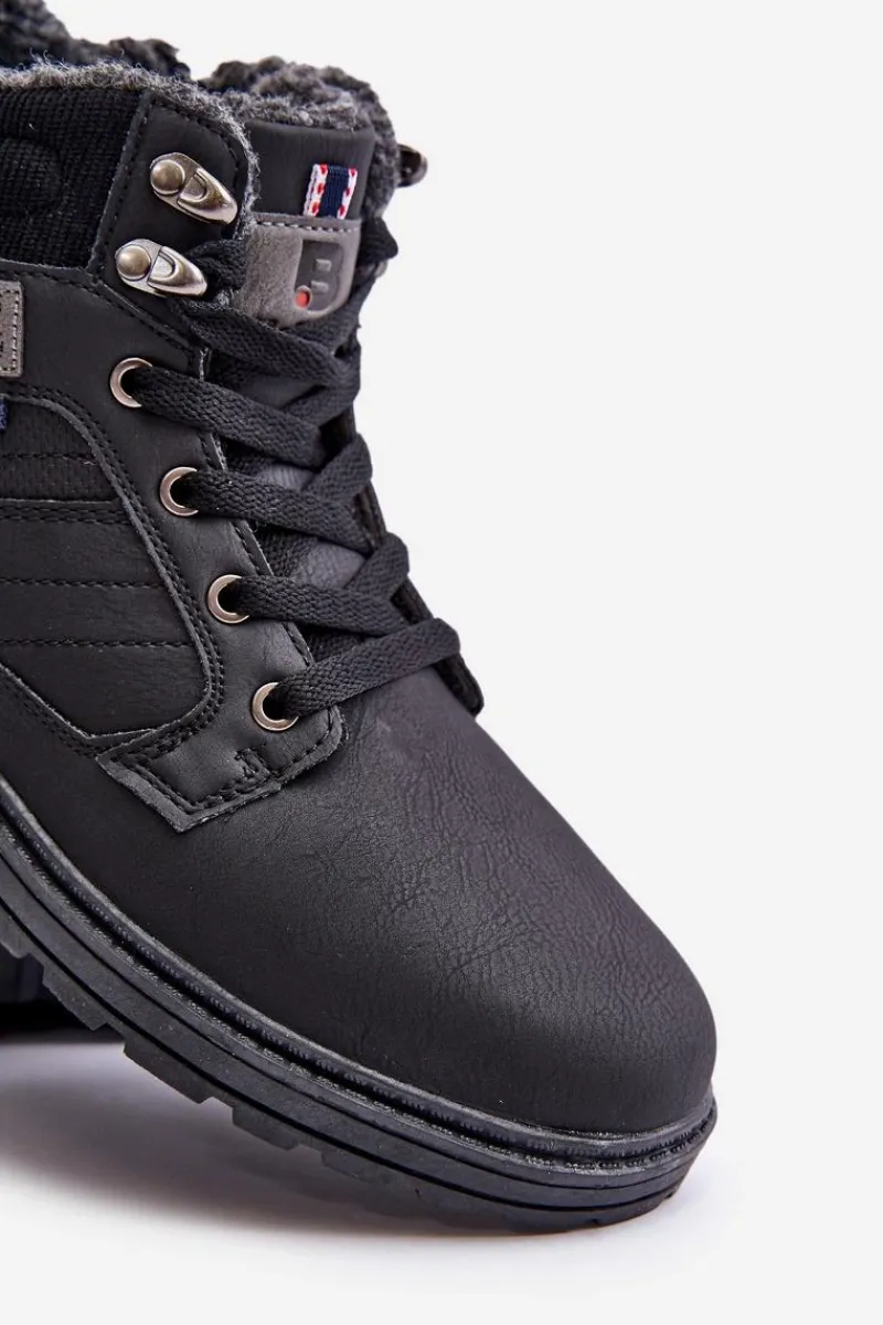 Boto Ocieplane Trapery Męskie McBraun Czarne Czarny