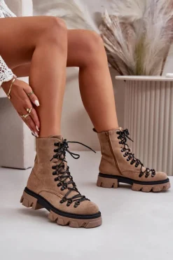 Damskie Trapery|Botki Sznurowane><noscript><img width=