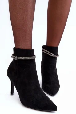 Czarne Botki|Botki Na Obcasie><noscript><img width=