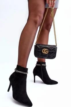 Czarne Botki|Botki Na Obcasie><noscript><img width=