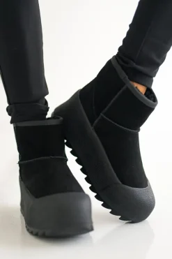 Online Ocieplane Zamszowe Śniegowce Na Platformie Big Star OO274A213 Czarne Damskie Śniegowce Damskie