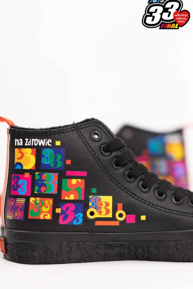 Trampki Ocieplane|Trampki Damskie Big Star>Big Star Shoes Oficjalne trampki damskie BIG STAR x WOŚP RR274A651 Czarny