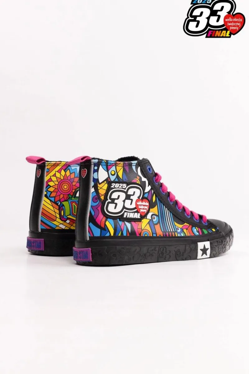 Hot Big Star Shoes Oficjalne Trampki Damskie BIG STAR x WOŚP RR274A653 Czarny