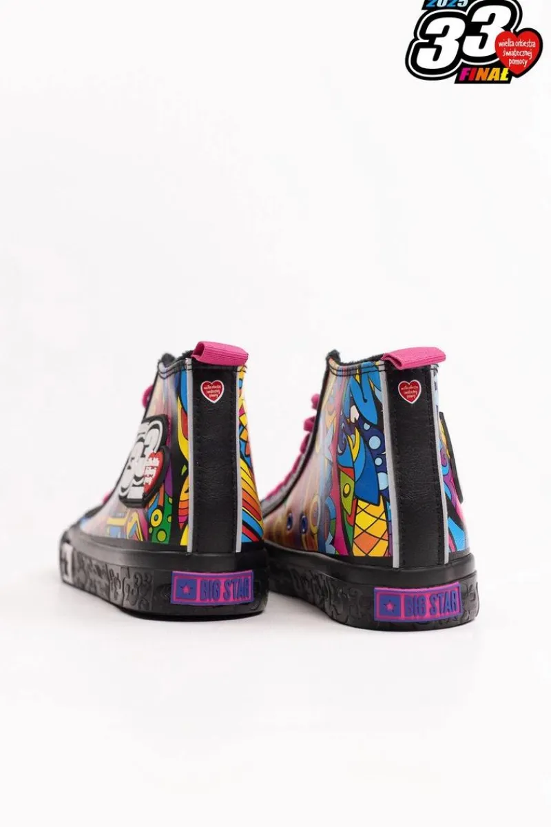 Hot Big Star Shoes Oficjalne Trampki Damskie BIG STAR x WOŚP RR274A653 Czarny