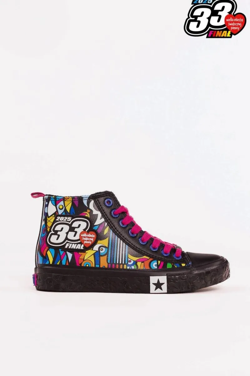 Hot Big Star Shoes Oficjalne Trampki Damskie BIG STAR x WOŚP RR274A653 Czarny