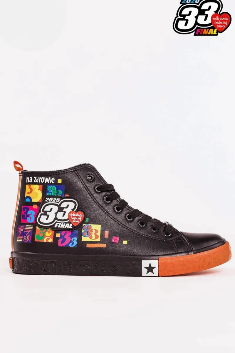 Outlet Oficjalne trampki męskie BIG STAR x WOŚP RR174651 Męskie Trampki Męskie Big Star|Trampki Wysokie