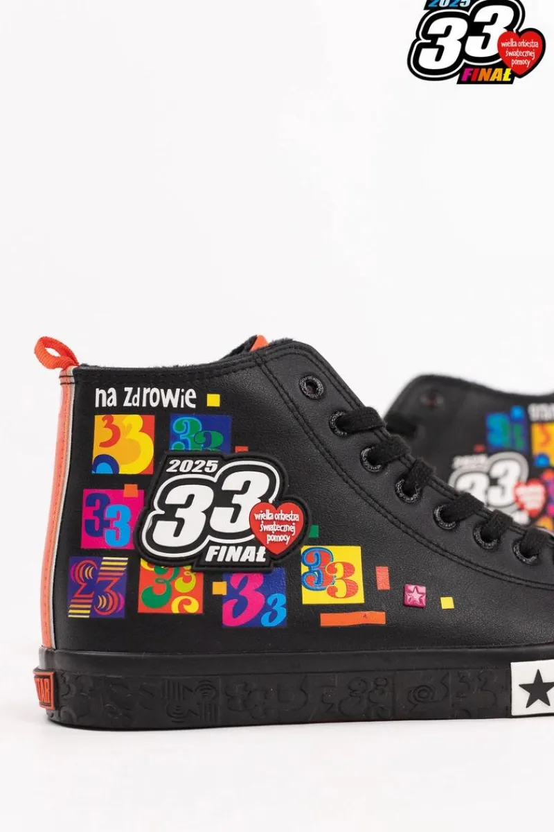 Outlet Oficjalne trampki męskie BIG STAR x WOŚP RR174651 Męskie Trampki Męskie Big Star|Trampki Wysokie