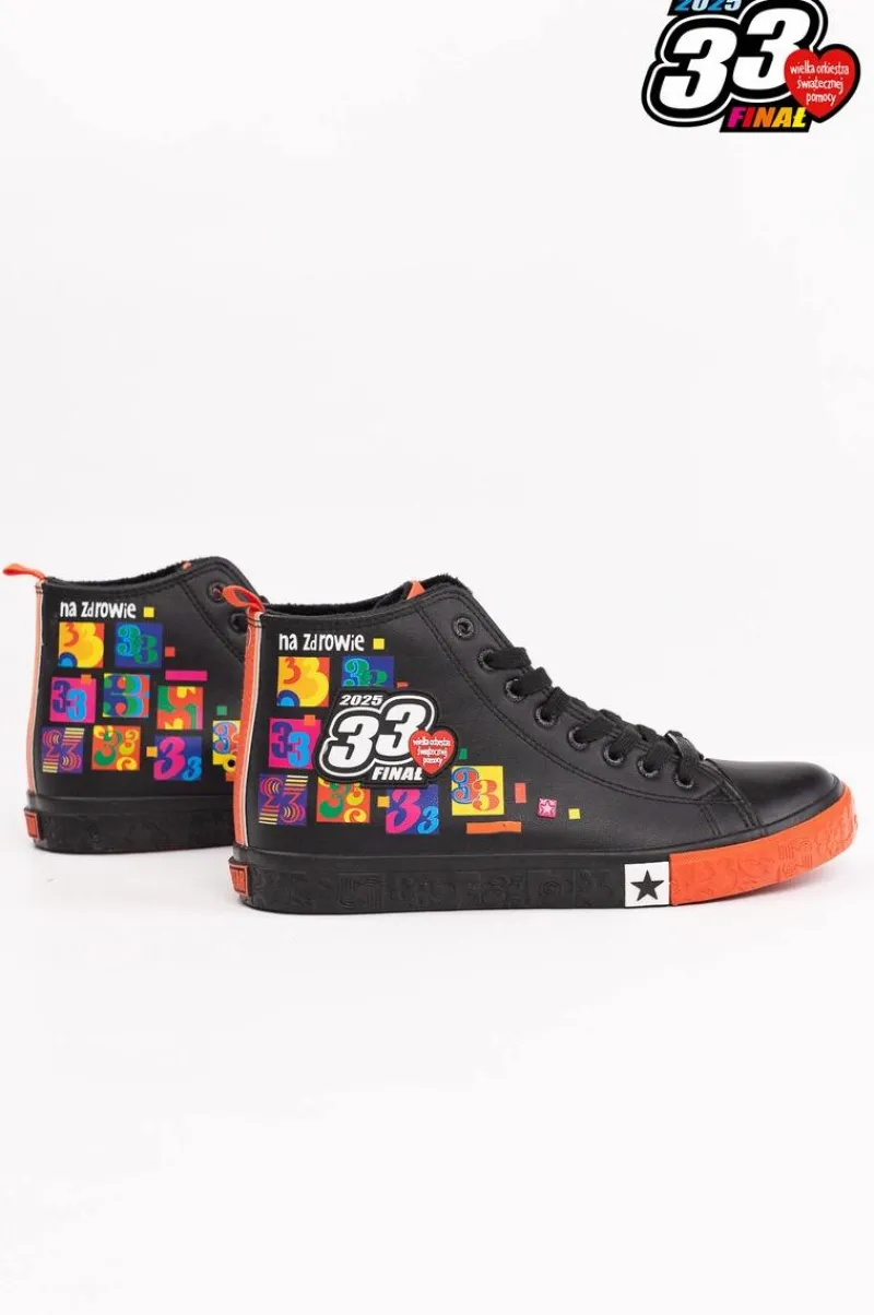 Outlet Oficjalne trampki męskie BIG STAR x WOŚP RR174651 Męskie Trampki Męskie Big Star|Trampki Wysokie