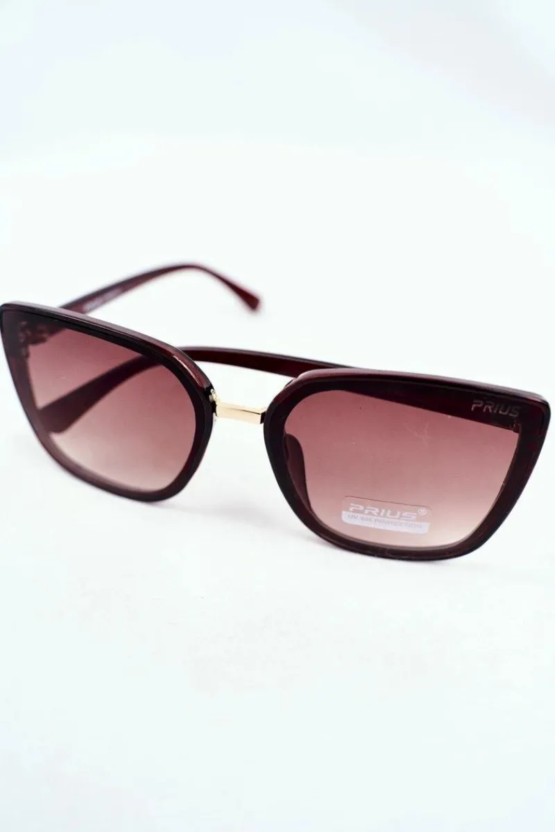 Discount PRIUS Okulary Brązowe Przeciwsłoneczne PR-V14 Brązowy Gradient