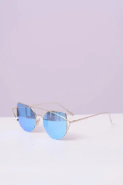 Online Okulary PRE-01 Złote Lustrzane Okulary