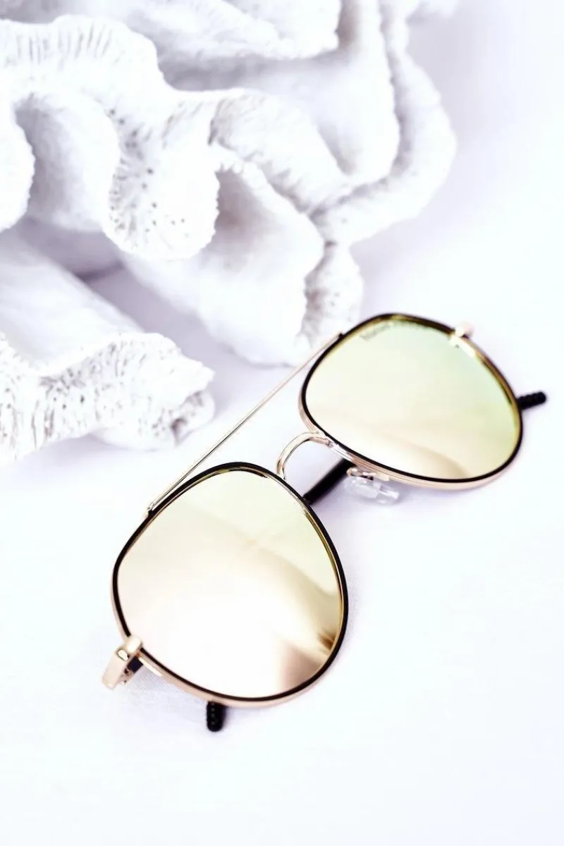 Okulary>PRIUS Okulary Przeciwsłoneczne Aviatory Z Polaryzacją Różowo-Żółte