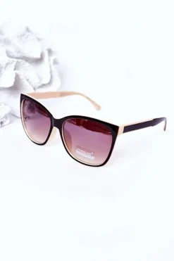 Okulary>PRIUS Okulary Przeciwsłoneczne Brązowo-Beżowe Ombre