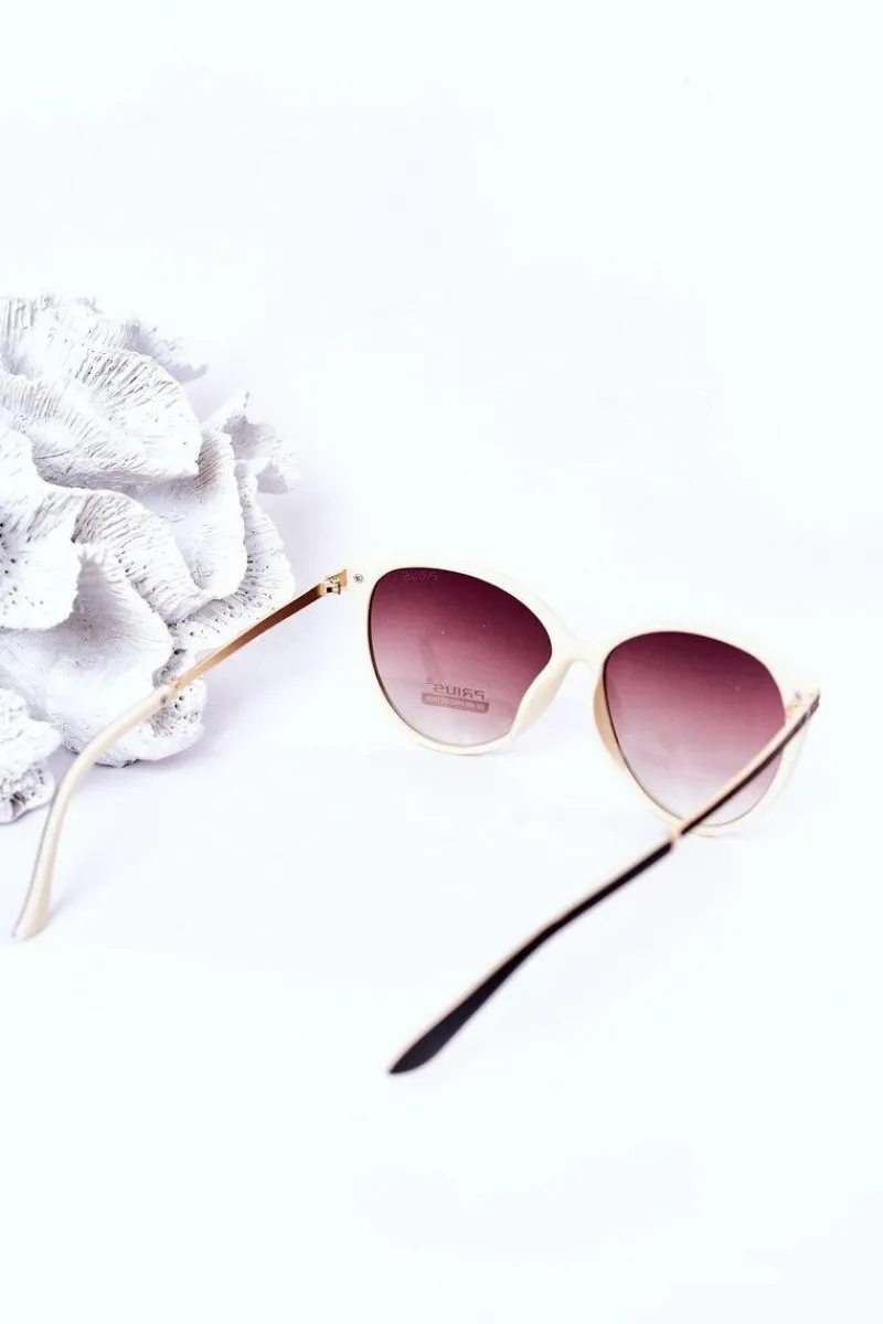 Clearance Okulary Przeciwsłoneczne Brązowo-Beżowe Ombre Okulary
