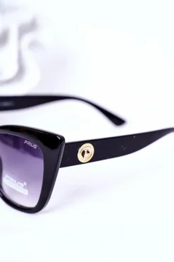 Best PRIUS Okulary Przeciwsłoneczne Cat Eye Czarne Ombre