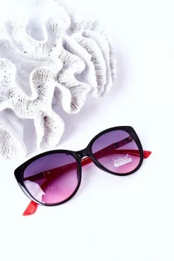 Discount PRIUS Okulary Przeciwsłoneczne Czarno-Czerwone Ombre