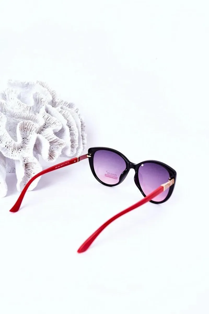 Discount PRIUS Okulary Przeciwsłoneczne Czarno-Czerwone Ombre