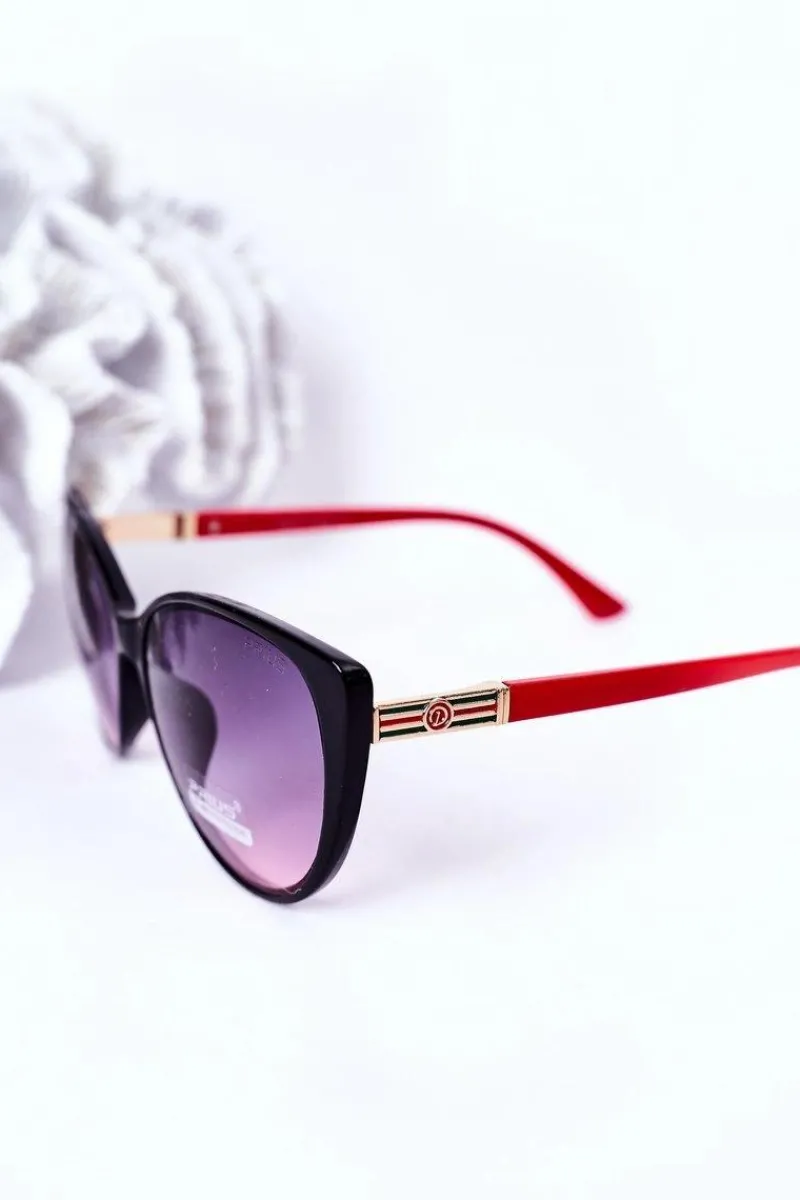 Discount PRIUS Okulary Przeciwsłoneczne Czarno-Czerwone Ombre