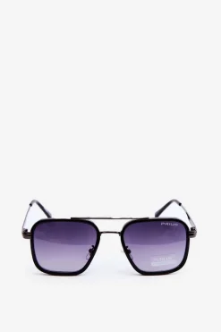 Sale Okulary Przeciwsłoneczne Damskie Pilotki UV400 Czarne Okulary