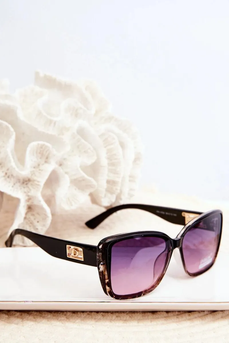 Okulary>Boto Okulary Przeciwsłoneczne Damskie UV400 Czarno-Różowe