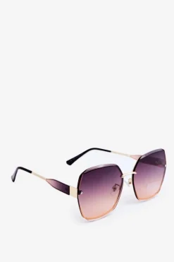 Best Okulary Przeciwsłoneczne Damskie Z Cieniowanymi Szkiełkami UV400 Brązowe Okulary