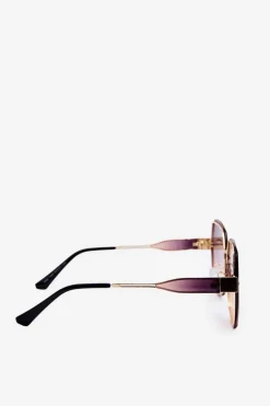 Best Okulary Przeciwsłoneczne Damskie Z Cieniowanymi Szkiełkami UV400 Brązowe Okulary