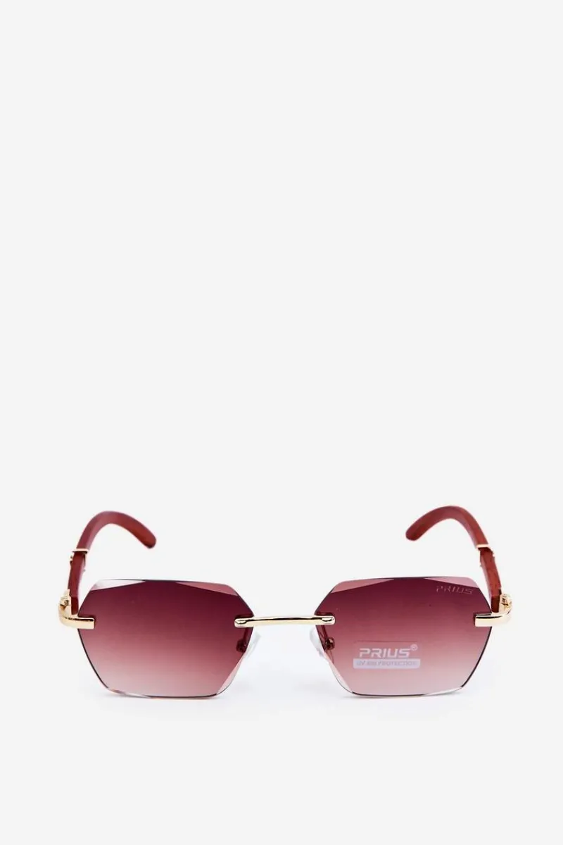 Okulary>PRIUS Okulary Przeciwsłoneczne Damskie UV400 Brązowe
