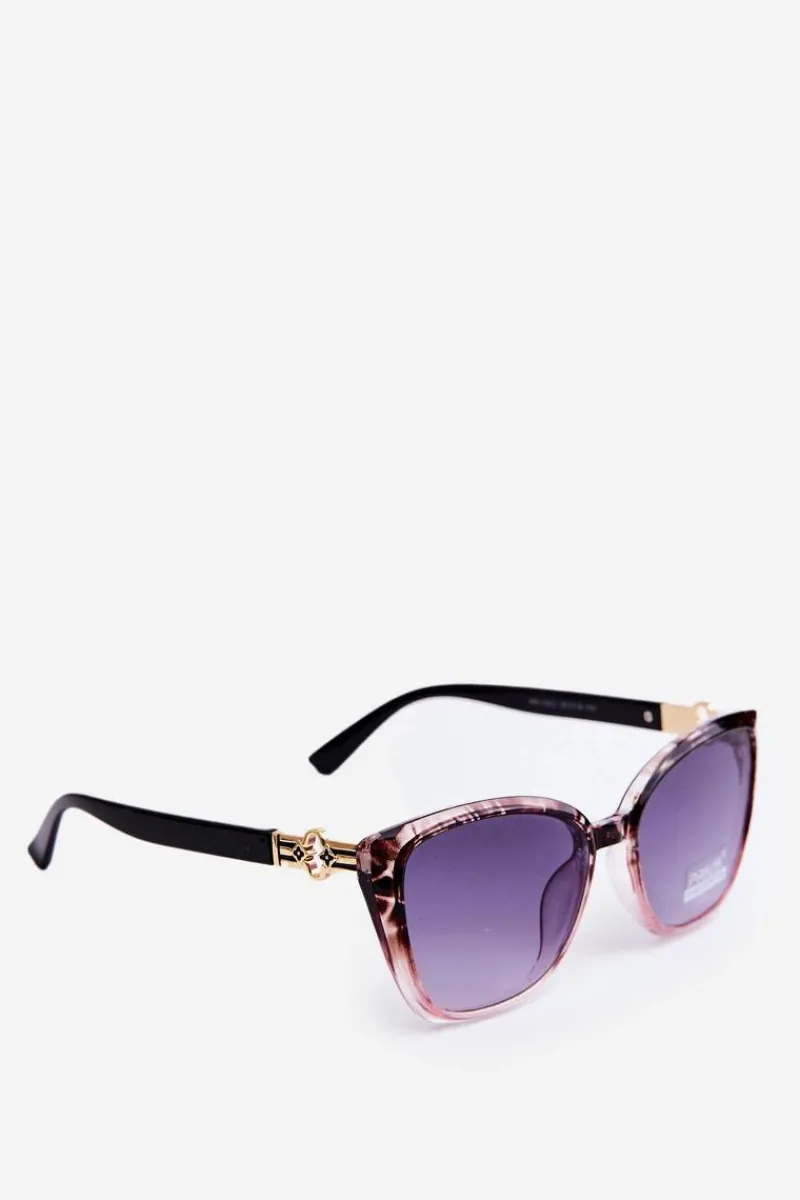 Okulary>Boto Okulary Przeciwsłoneczne Damskie UV400 Brązowo-Różowe