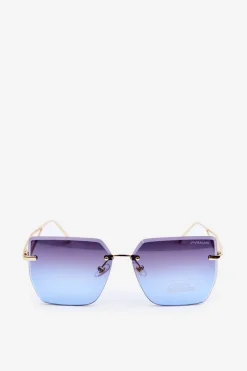 Okulary>PRIUS Okulary Przeciwsłoneczne Damskie Z Cieniowanymi Szkiełkami Złote