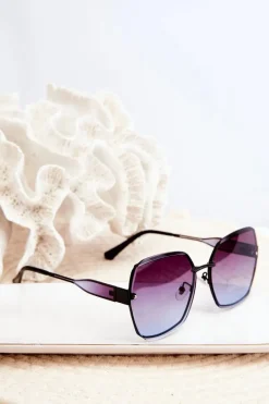 Hot Boto Okulary Przeciwsłoneczne Damskie Z Cieniowanymi Szkiełkami UV400 Niebieskie