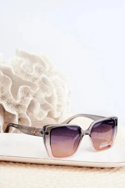 Best Okulary Przeciwsłoneczne Damskie UV400 Niebiesko-Różowe Okulary