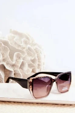 New Okulary Przeciwsłoneczne Damskie Z Filtrem UV Brązowe Okulary