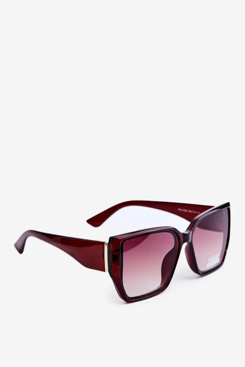 Hot Okulary Przeciwsłoneczne Damskie Z Filtrem UV Ciemnobrązowe Okulary
