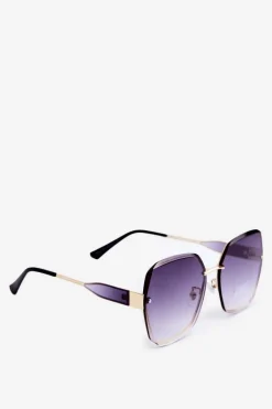 Sale Boto Okulary Przeciwsłoneczne Damskie Z Cieniowanymi Szkiełkami UV400 Czarno-Złote