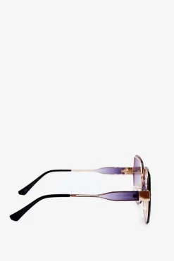 Sale Boto Okulary Przeciwsłoneczne Damskie Z Cieniowanymi Szkiełkami UV400 Czarno-Złote