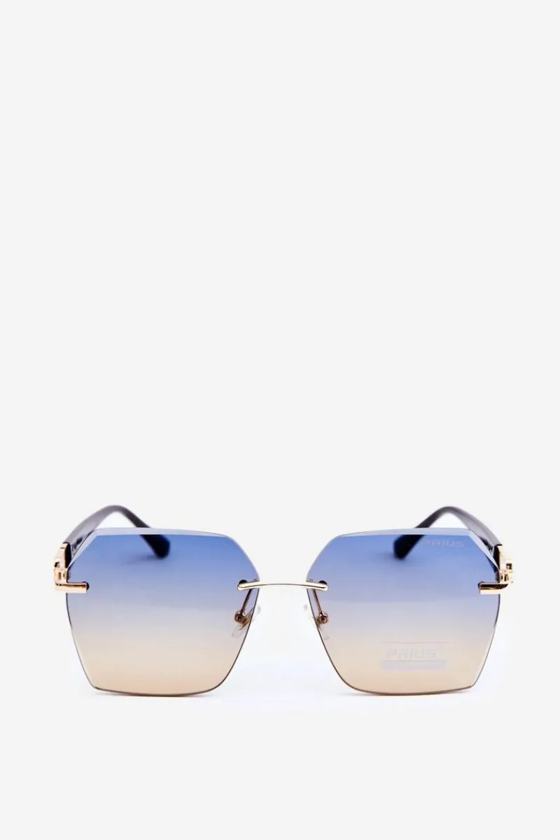 Online Okulary Przeciwsłoneczne Damskie Z Filtrem UV Czarno-Złote Okulary