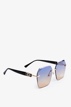 Online Okulary Przeciwsłoneczne Damskie Z Filtrem UV Czarno-Złote Okulary