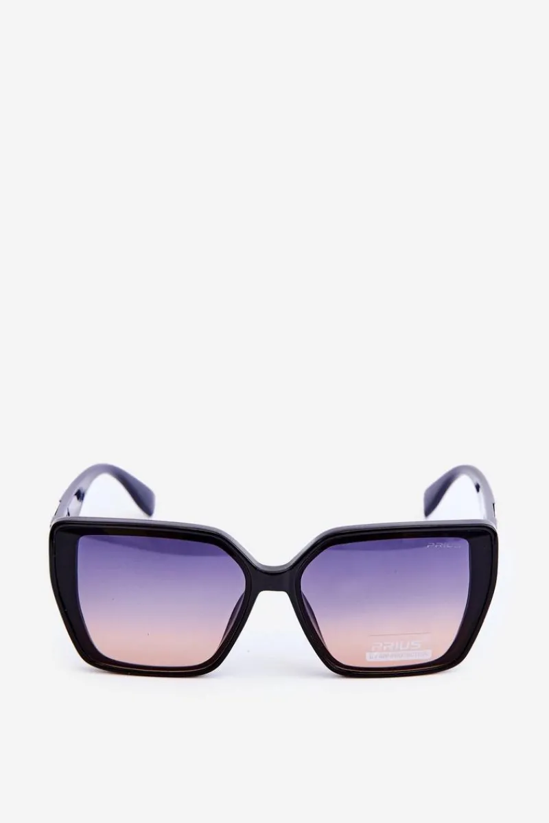 Hot Okulary Przeciwsłoneczne Damskie Z Ozdobnym Detalem UV400 Granatowe Okulary