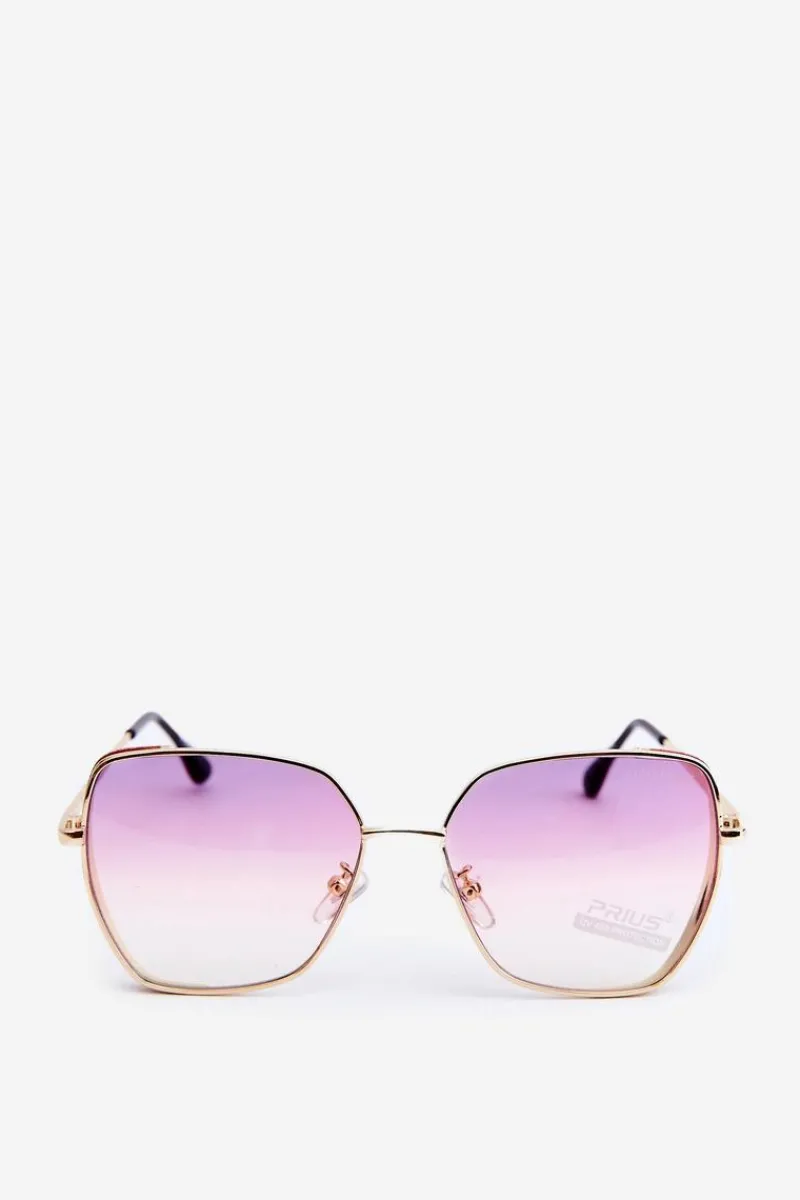 Clearance Okulary Przeciwsłoneczne Damskie Z Brokatowymi Wstawkami UV400 Różowe Okulary