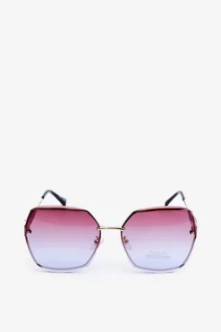 Discount Okulary Przeciwsłoneczne Damskie Z Cieniowanymi Szkiełkami UV400 Brązowe Okulary