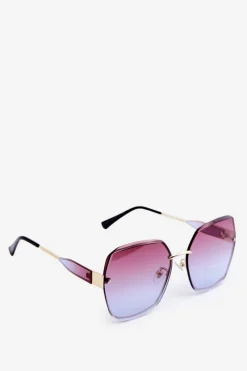 Discount Okulary Przeciwsłoneczne Damskie Z Cieniowanymi Szkiełkami UV400 Brązowe Okulary