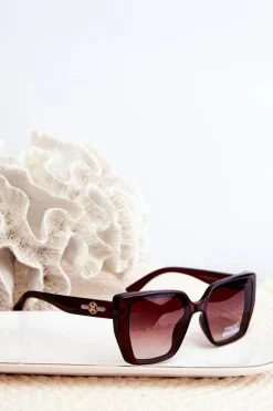 Best Okulary Przeciwsłoneczne Damskie UV400 Brązowe Okulary