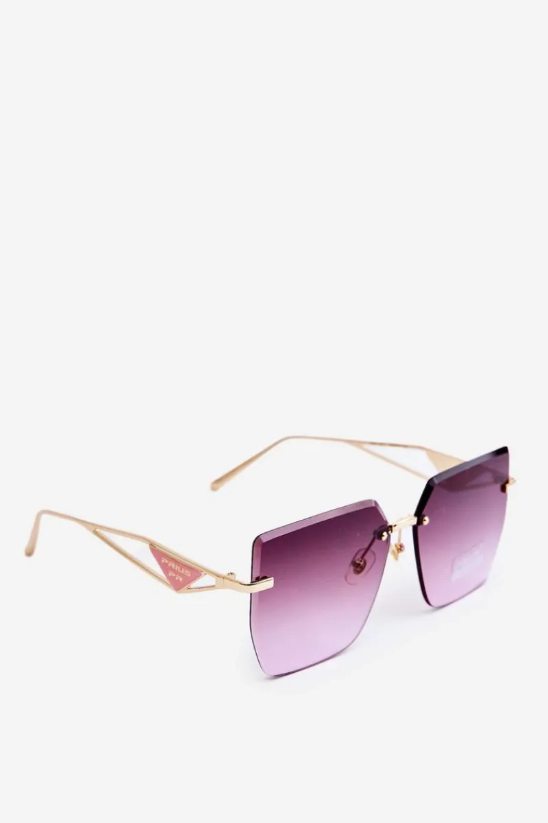 Online Okulary Przeciwsłoneczne Damskie Z Cieniowanymi Szkiełkami Złoto-Różowe Okulary