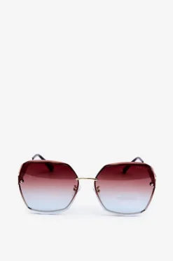 Okulary>Boto Okulary Przeciwsłoneczne Damskie Z Cieniowanymi Szkiełkami UV400 Brązowe